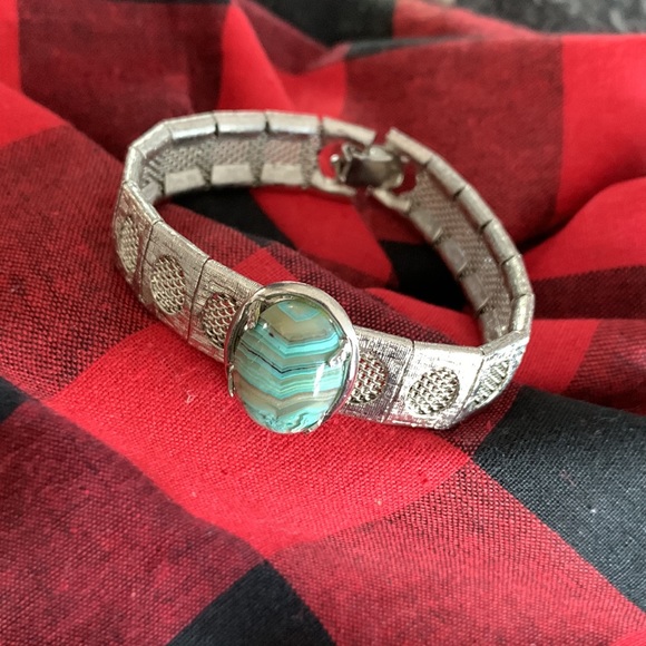 Silver bracelet with turquoise stone from Egypt - Picture 4 of 15